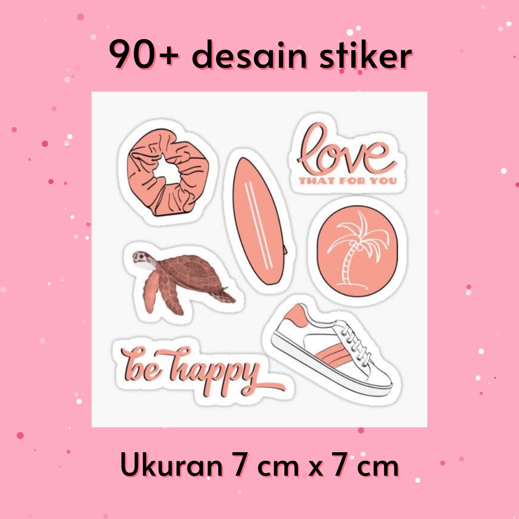 

Sticker Aesthetic Pink Edition / Stiker Estetik 7x7 cm / Stiker Murah
