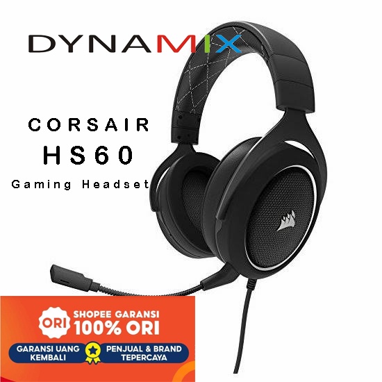 Corsair HS60 Gaming Headset 7.1 Surround Sound with USB DAC - White atau Black