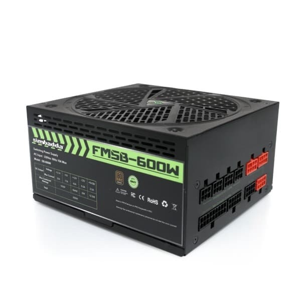 Simbadda Power Supply Gaming 600 Watt Full Modular