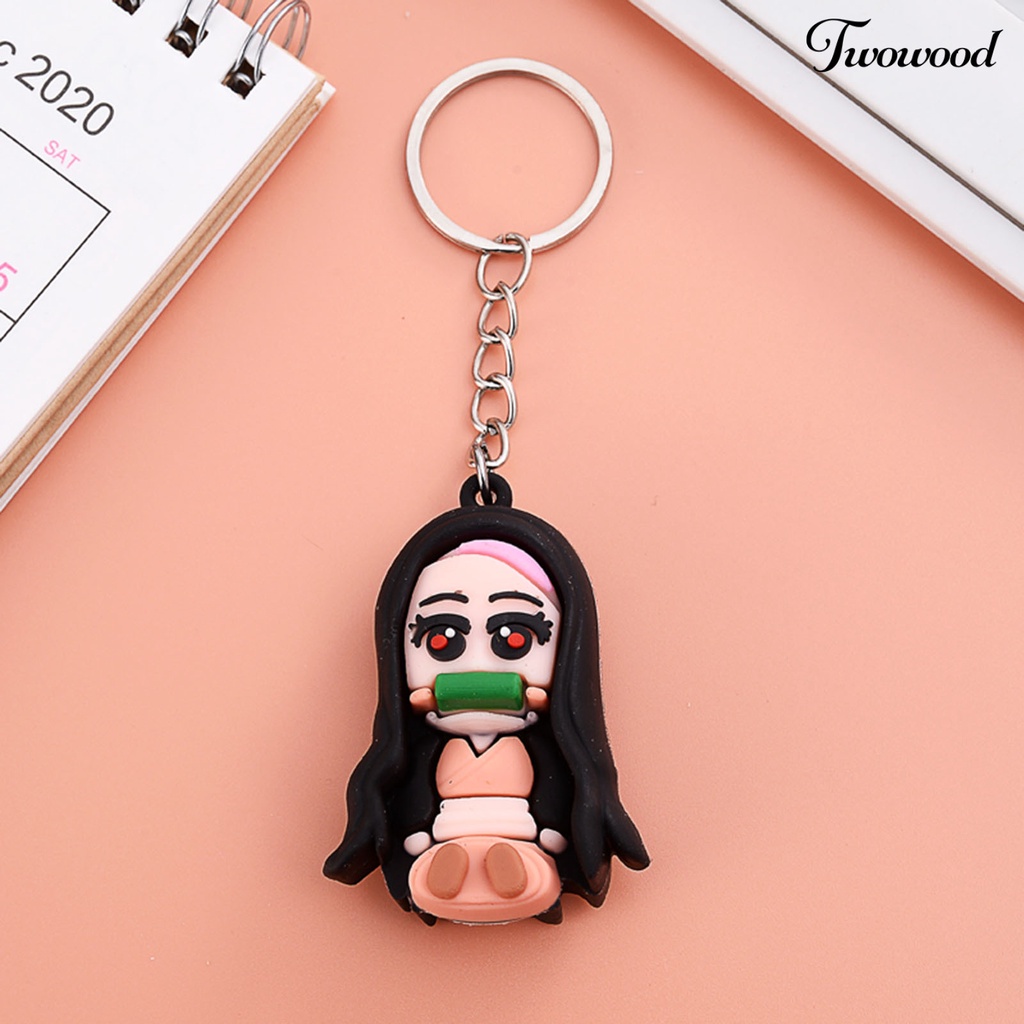 Gantungan Kunci Desain Anime Jepang Bahan PVC Untuk Anak