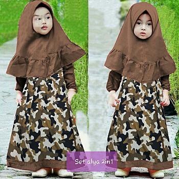 agn alya kids maxi syari gamis pakaian muslim anak perempuan