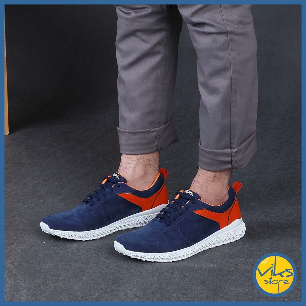 Sepatu Sneakers Olahraga Pria Cowok Tali Style Casual Distro Kuzatura Original Suede Lokal Premium Elegan