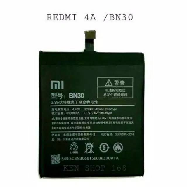 Baterai Xiaomi Redmi 4A / 4A Prime BN30 Original 100%