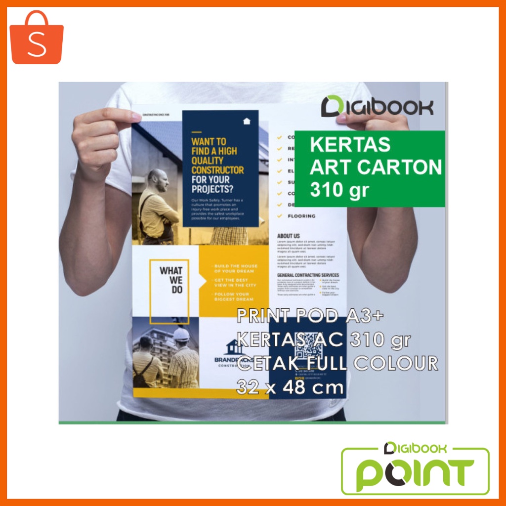 Print Art carton 310 gr A3+ - Cetak Kertas Livory 310 gr 32 x 48 cm