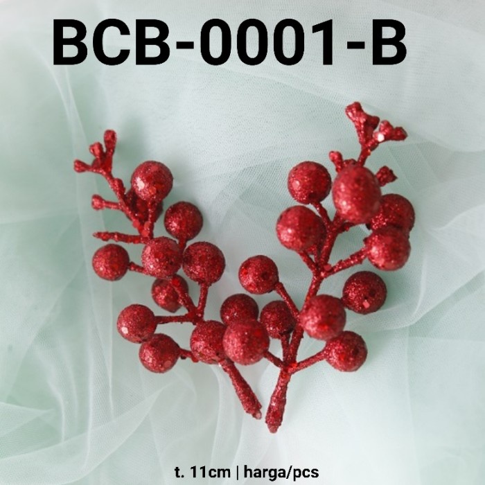 

GR-BCB-0001 CAKE TOPPER HIASAN KUE BUAH CERI CHERRY NATAL CHRISTMAS OBRAL DISKON