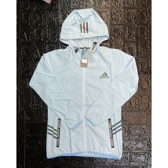 JAKET RUNNING ADIDAS KUPLUK PARASUT MICRO OLAHRAGA IMPORT GRADE ORI