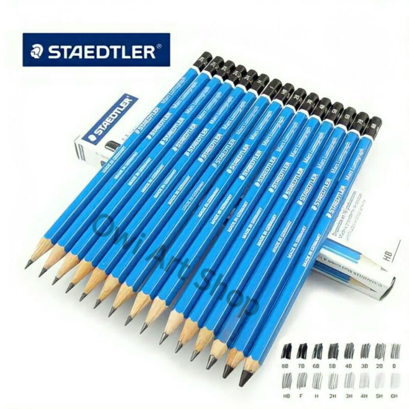 

Pensil Staedtler Mars Lumograph - Pensil Grafit (6H-8B) - Pensil Stedler Biru