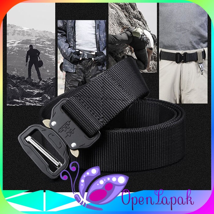 Gesper Ikat Pinggang Army Sabuk Tactical Militer MILITARY outdoor gunung airsoftgun Pria cowok