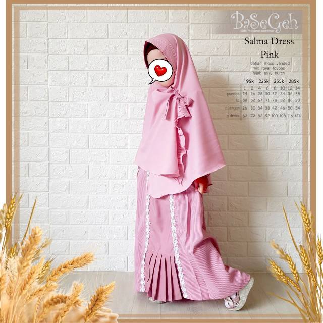 Gamis anak SALMA dress by basegeh
