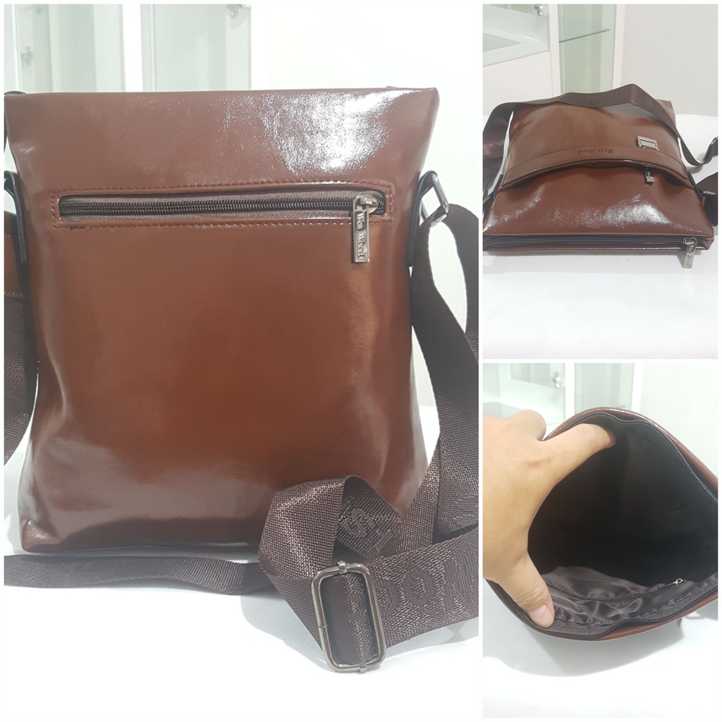 Tas Selempang Pria Kulit Tas Slempang Cowok WEST WOOD M513