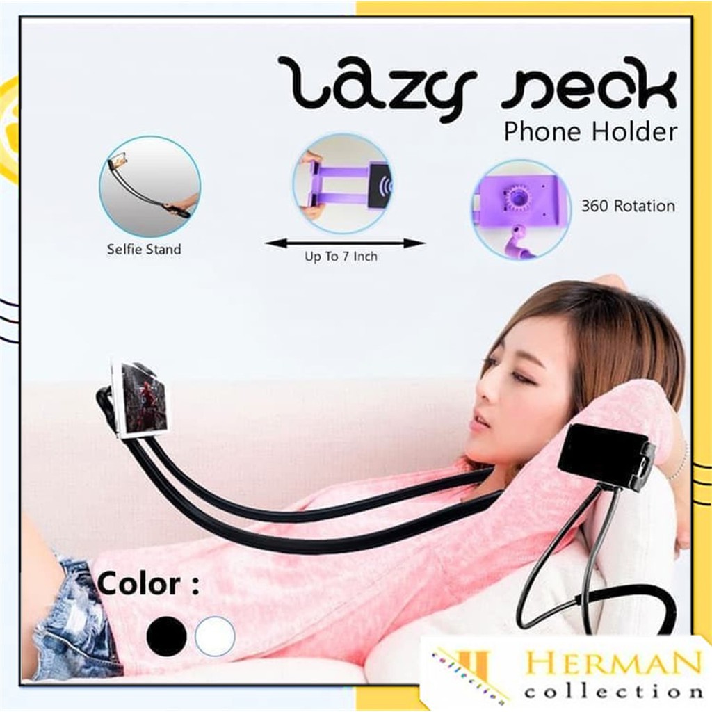 HC Holder leher Hp flexible Lazypod Leher Lazy hanging neck cell phone stand mount necklace lazypod/lazyneck