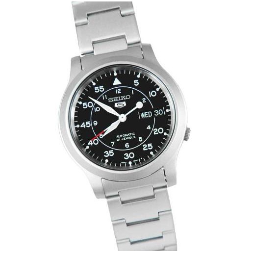 Super Sale Seiko 5 SNK809K1 Automatic 21 Jewels Black Military Stainless Steel Ready Stock