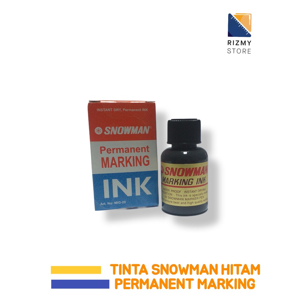 

Tinta Spidol Snowman Permanent Warna Hitam