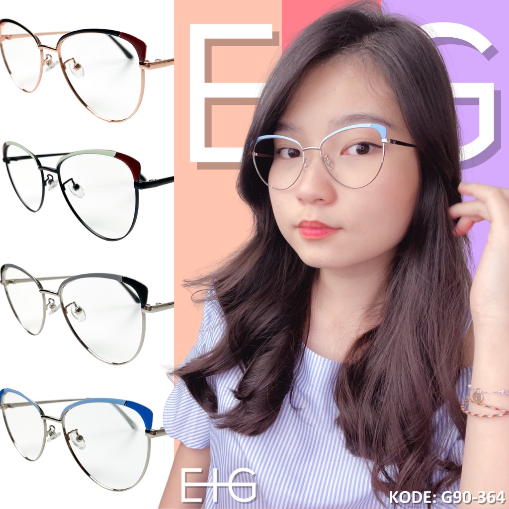 BEST SELLER!! [READY STOCK] KACAMATA / FRAME ANTIRADIASI MURAH BERKUALITAS PREMIUM FASHIONABLE | BISA PASANG LENSA BLUERAY, PHOTOCHROMIC DAN ANTIRADIASI [G90-364]