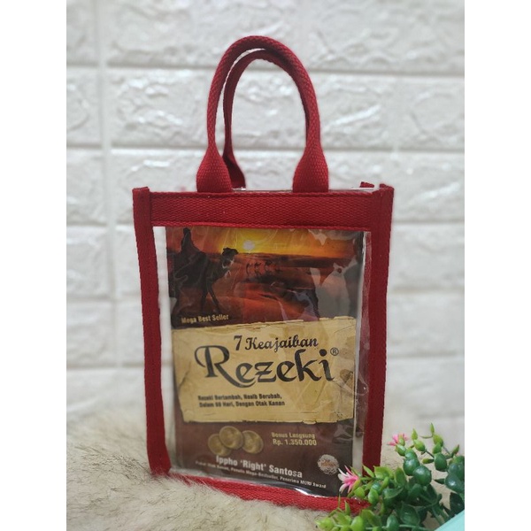 tas mika tebal tali full body totebag mica clear webbing kanvas