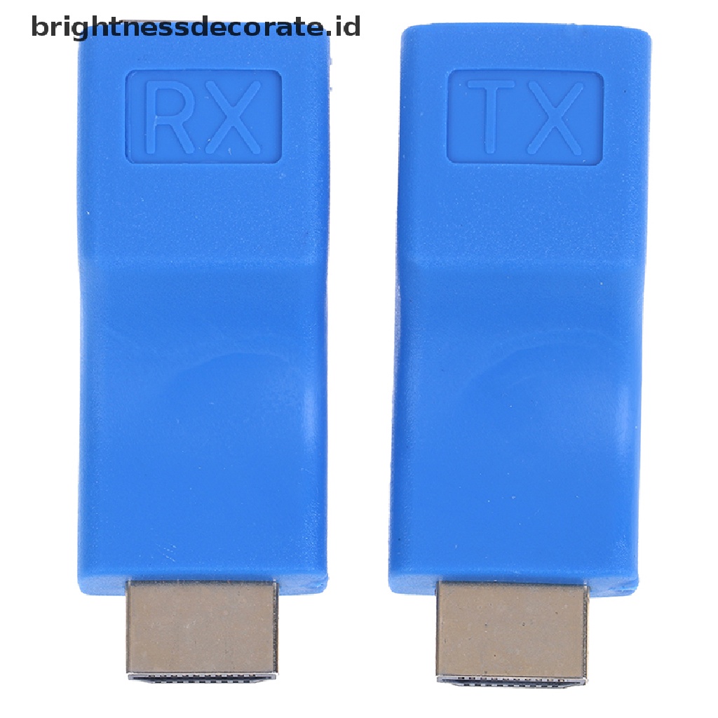 2pcs Extender Hdmi 1080p Ke Rj45 Over Cat 5e / 6 Network Lan Ethernet