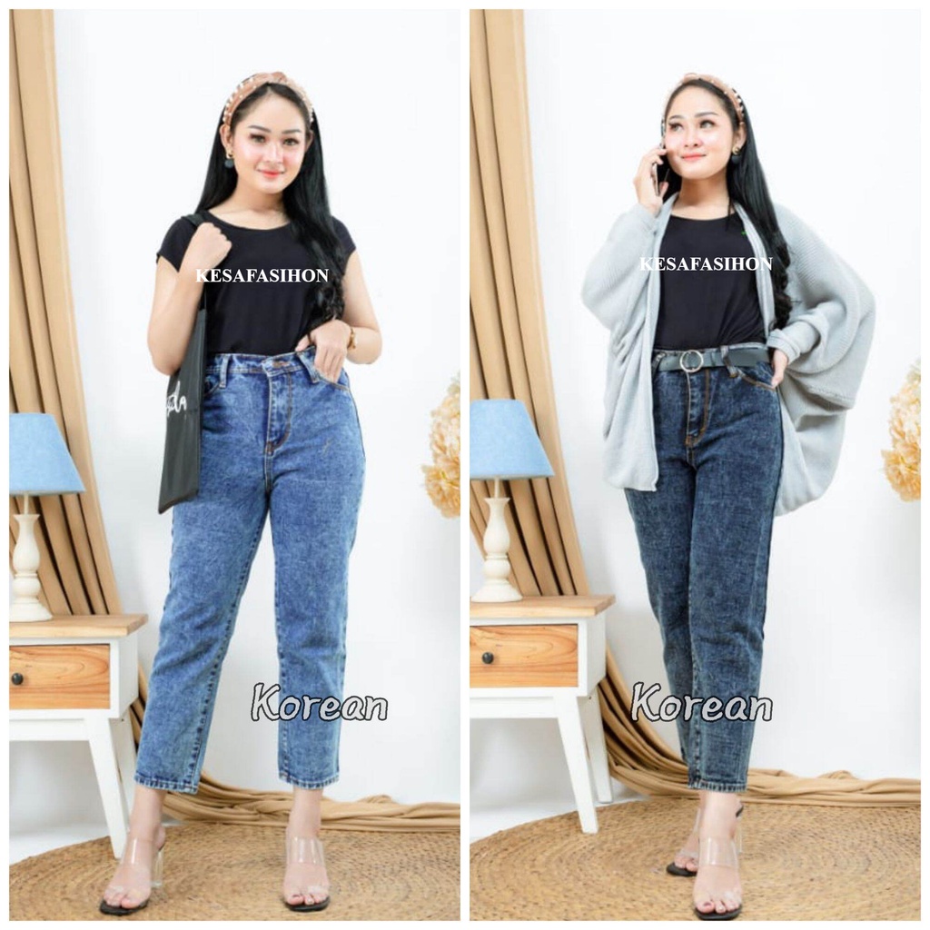 TERBARU BF SNOW CELANA BOYFRIEND SNOW BLACK dan SNOW BLUE/ CELANA JEANS WANITA PALING LAGI HITS