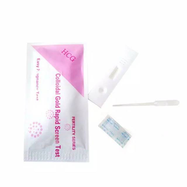 Tes HCG Cassette Pink - Tes Hamil Cepat - Tespek Kehamilan Easy Pregnancy - Gold Rapid Screen Test