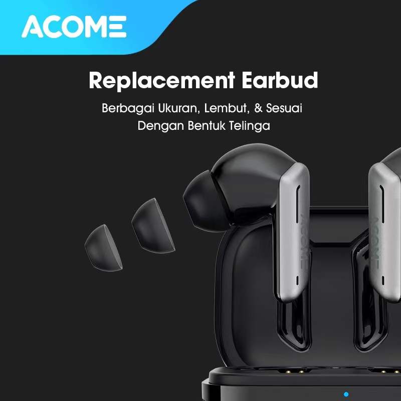 TWS ACOME T6 Earphone Bluetooth True Wireless Earbuds Headset Bluetooth 5.3 - Garansi Resmi 1 Tahun