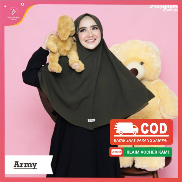 Jilbab Instan Dewasa Bergo Aisyah Soft Pad By Fauz Hijab Daily Original Bahan Diamond Italiano Premi
