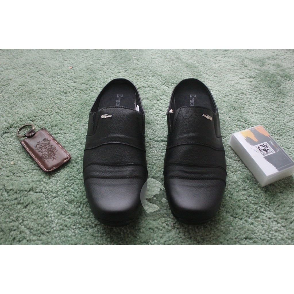 KICK TONE 01 BLACK SLIP ON PRIA KASUAL BS157 BS158 BS159 BS160 BS161 BS16 Slip On Pria Hitam