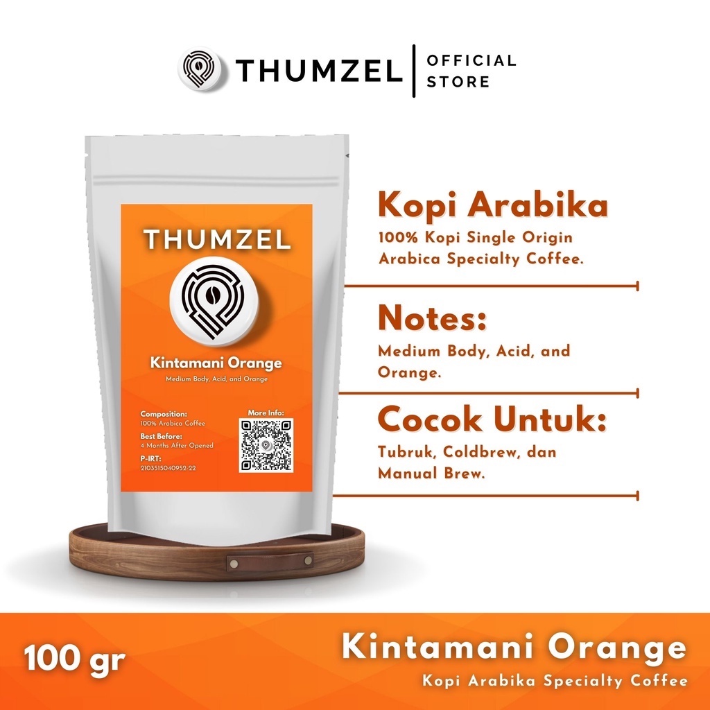 

Kopi Arabica Specialty Coffee Bali Kintamani Orange - Biji / Bubuk (100gram)