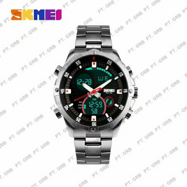 Jam Tangan Pria Digital Analog Skmei 1146 Silver