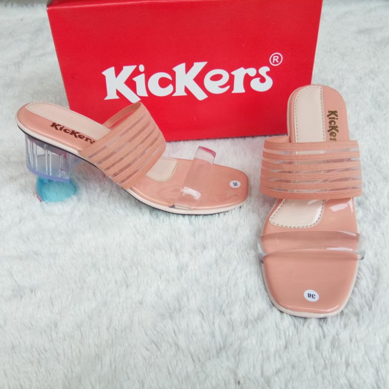 KICKERS SANDAL WANITA Hak Kaca Q10