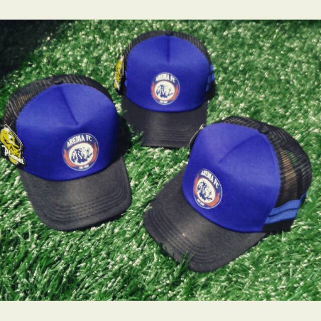 Topi jaring Trucker Topi Arema Logo Arema Fc