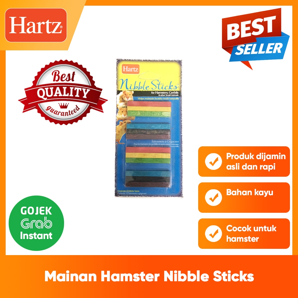 Gigitan Kayu Mainan Hamster Hartz Nibble Sticks Mainan Hamster Kayu Gigitan Hamster