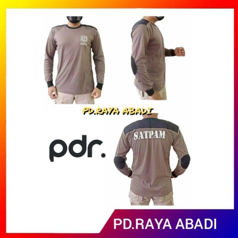kaos satpam lengan panjang coklat terbaru kaos satpam coklat panjang kaos panjang satpam kaos satpam