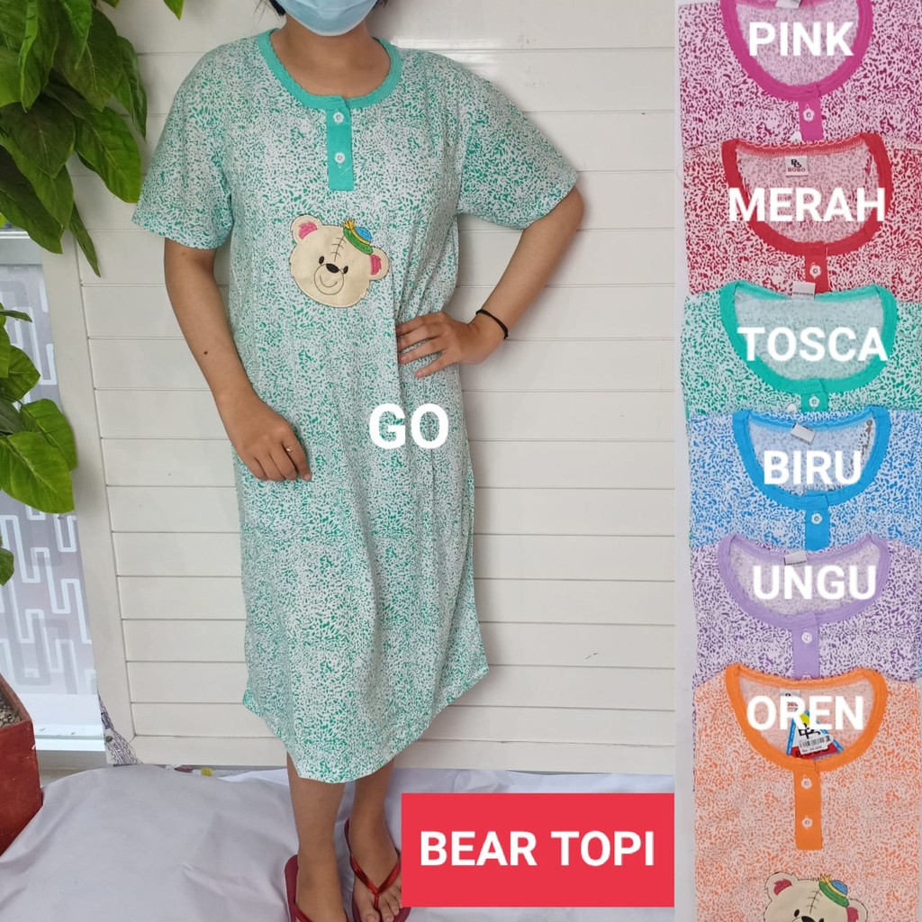 gof DS 2 DASTER BOBO &amp; THEDDA STANDART Pakaian Wanita Casual Santai Motif Busui Baju Tidur