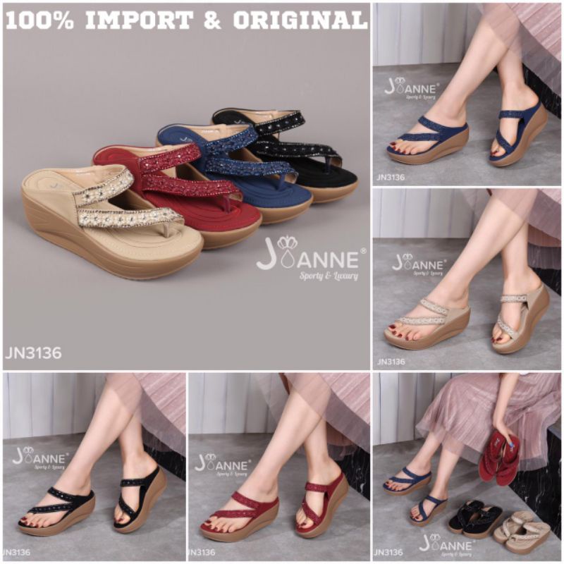 RESTOCK! [ORIGINAL] JOANNE Wedges Sandals Sepatu Wanita #JN3136