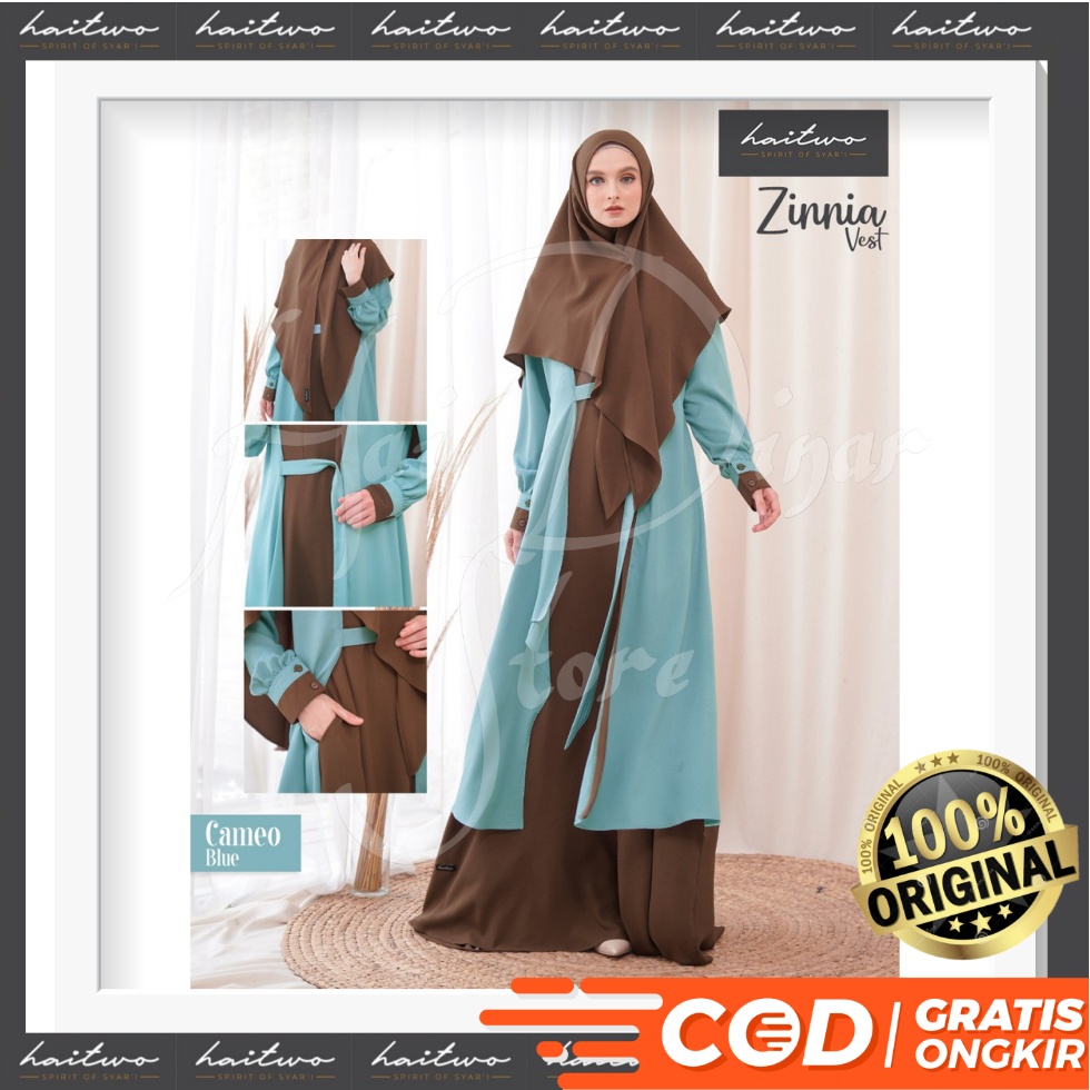 [Baru] Haitwo Gamis Muslimah Zinia Vest GM 98 Ready