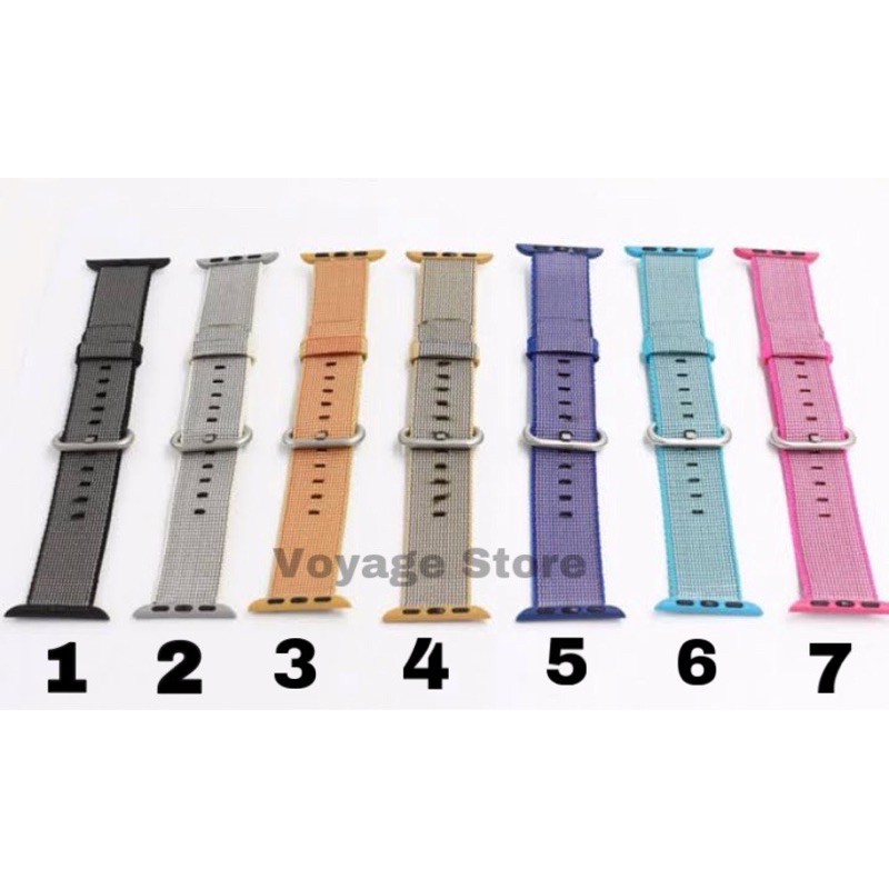 Strap Apple Watch Woven Nylon Strap iwatch 42mm 44mm Canvas Loop apple watch series 3 4 kanvas iwo 9