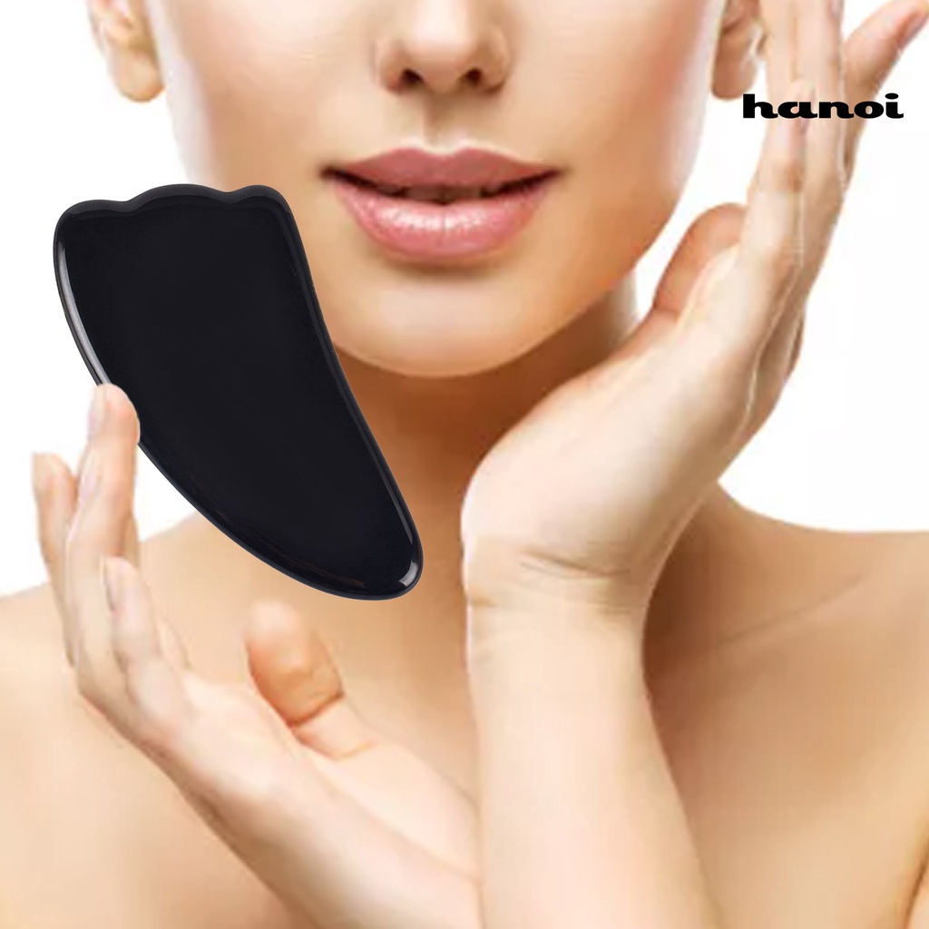 HQTM_Guasha Tool Heart-Shaped Prevent Wrinkle Black Black Wrinkle Reducing Guasha Stone for Unisex