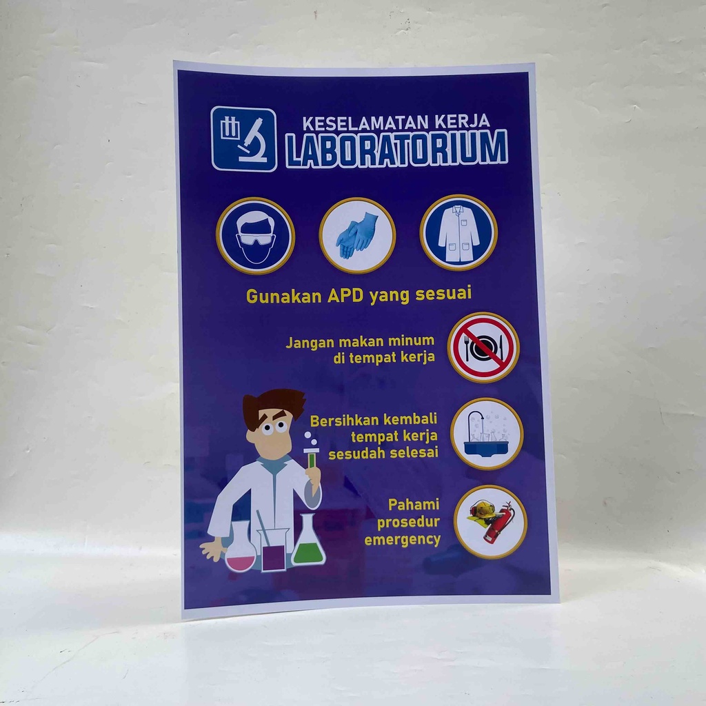 Jual Poster Kesehatan Keselamatan Kerja Laboratorium Poster K3