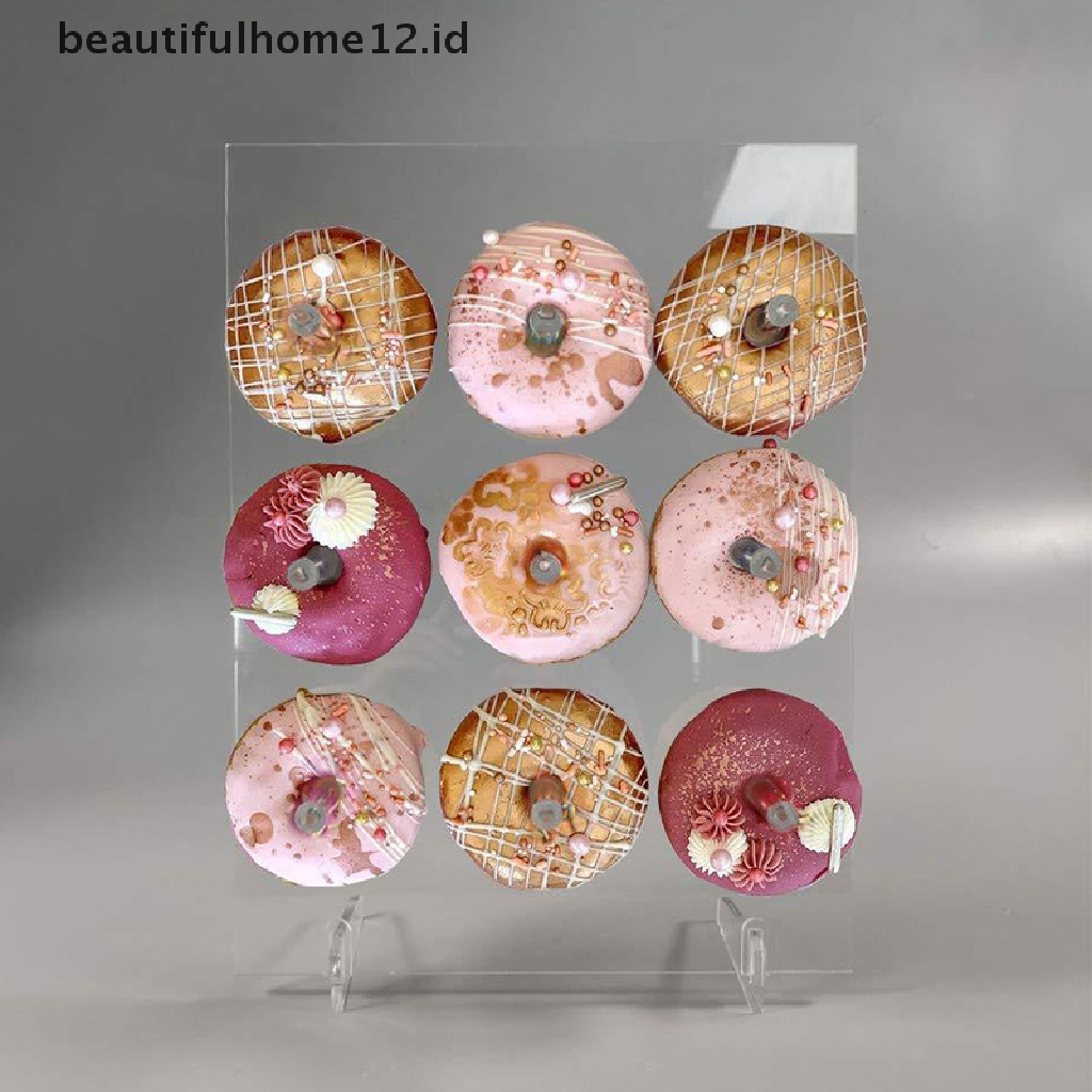 【beautifulhome12.id】 Donut Wall Display Donut stand for Parties Clear Acrylic Doughnut Board Sign .