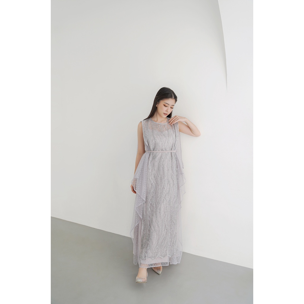 Aura label - Florence Dress in Grey