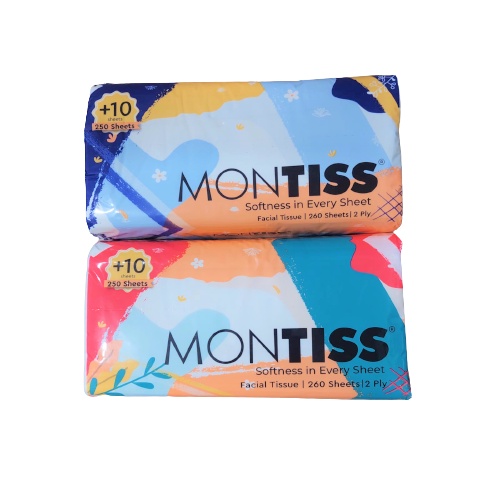 Tissue Kering Montiss 2Ply 250+10 Sheets