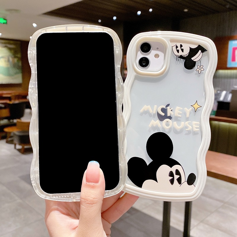 (2 In 1) Case Pelindung Handphone Motif Mickey Mouse Untuk iPhone 11 12 13 Pro MAX X XR XS MAX