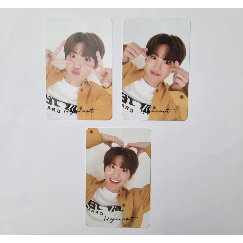 pc photocard junkyu fa selca blue, orange, green
