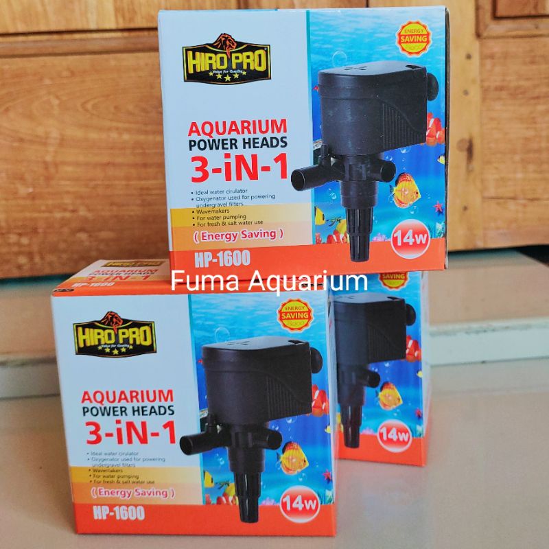 Mesin Pompa Celup HIRO PRO 1600 Pompa Filter Aquarium Aquascape Hidroponik Submersible Pump Power Head