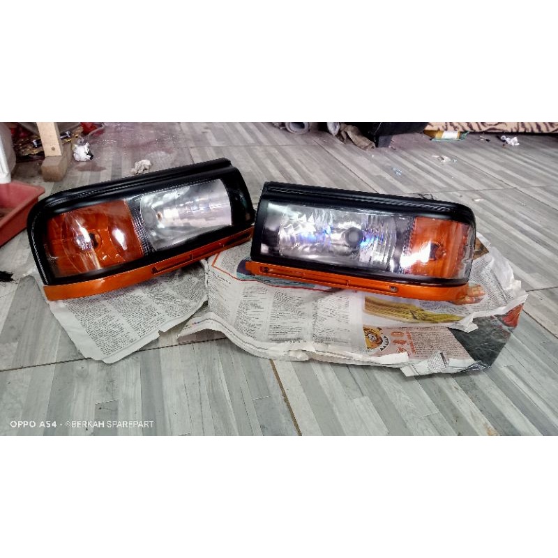 Headlamp lampu depan carry Futura custom mika bening smoke orange Harga satu set