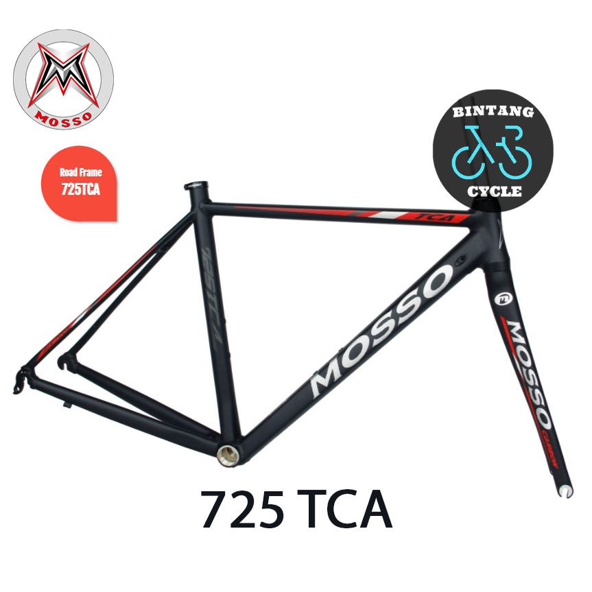Frame Mosso 725 TCA 700x470 Black Red - Frame Sepeda Roadbike