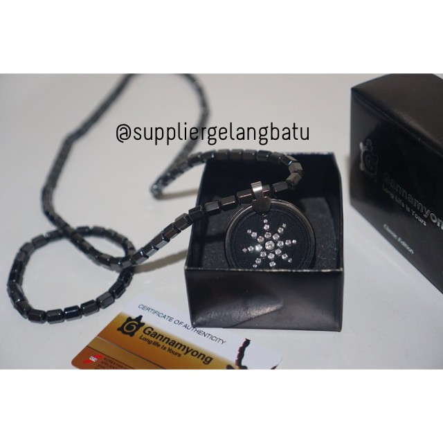 GANNAMYONG kalung QUANTUM PENDANT terapi magnet permata aura ion tubuh aksesoris fashion kesehatan