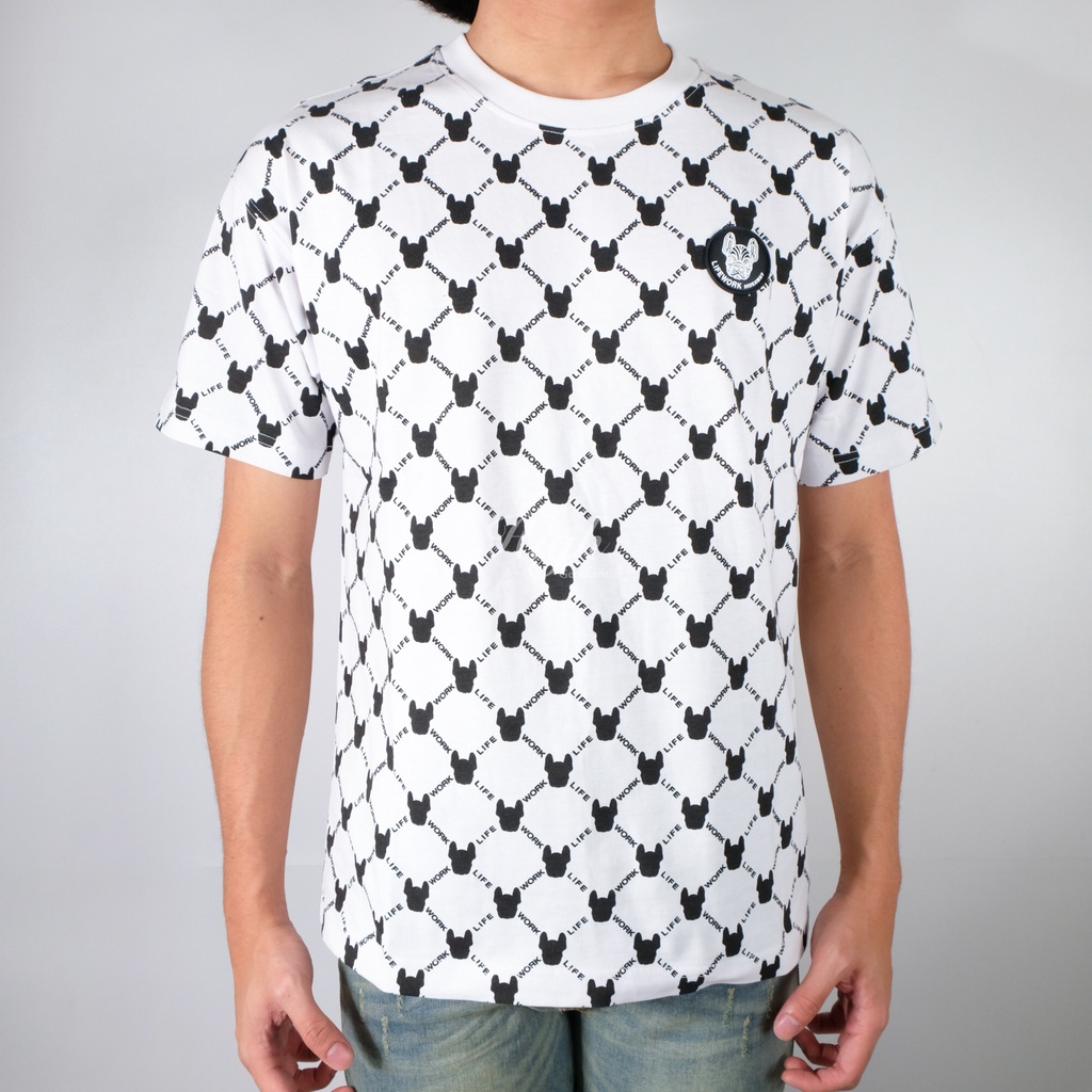 Lifework Monogram Oversize Tee White 100% Original