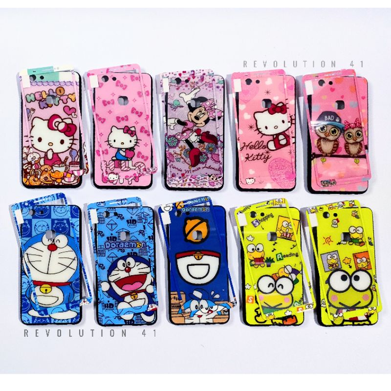 Silikon Hp Vivo V7 1718 Motif Karakter Doraemon Hello Kitty Keroppi Mickey Minnie Mouse Owl Panda St