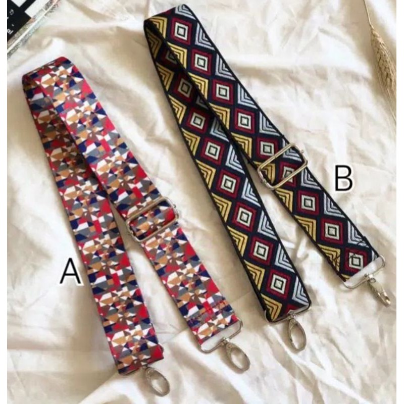 LONGSTRAP/tali slempang motif anyam koak PL dan motif batik uk 38x120 cm