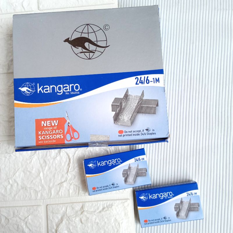 

Isi Staples Kangaro 24/6 (1 pak Isi 20 pcs)